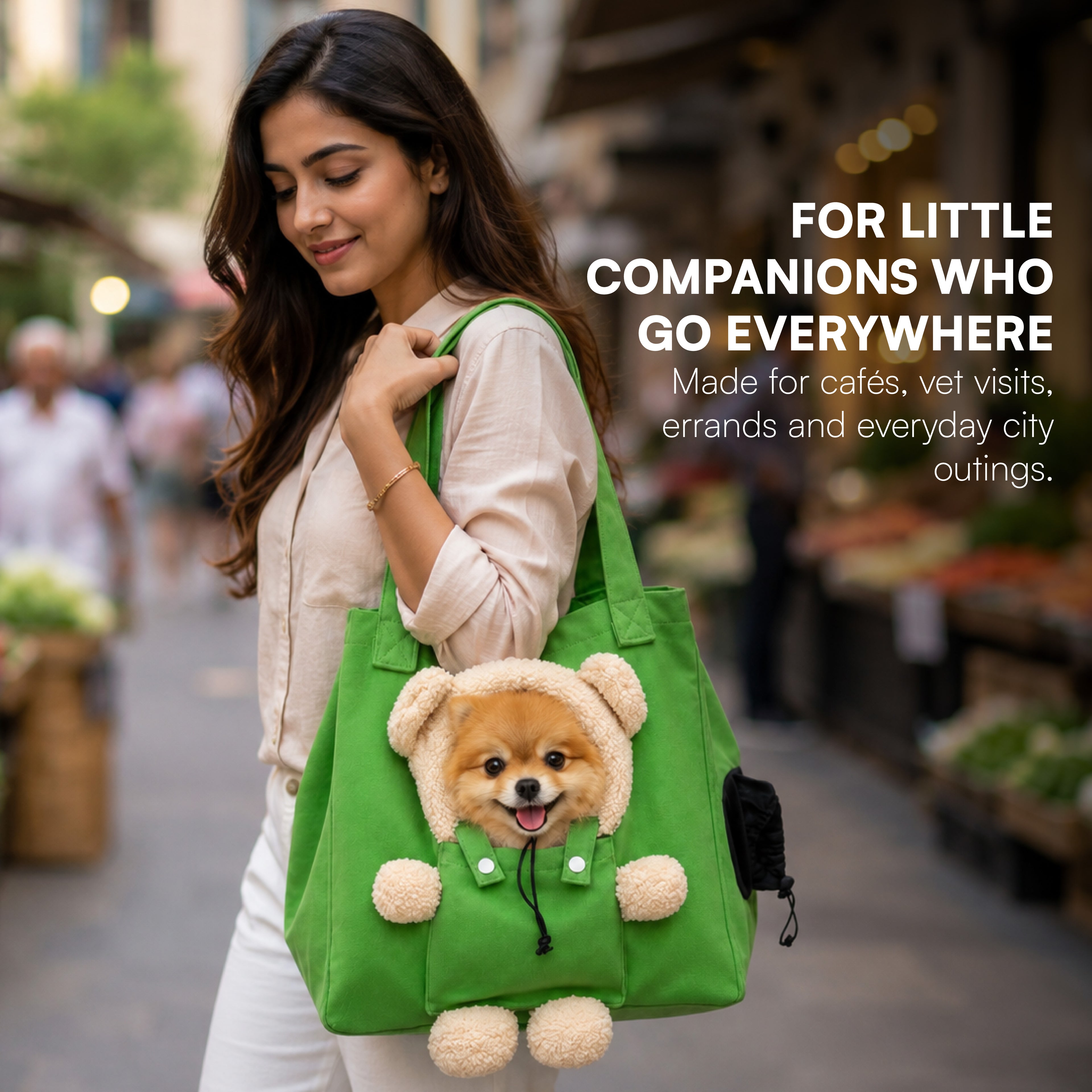 PocketPup Tote Bag - Travel Ready Breathable Tote for Small Pets up to 6.5 kg