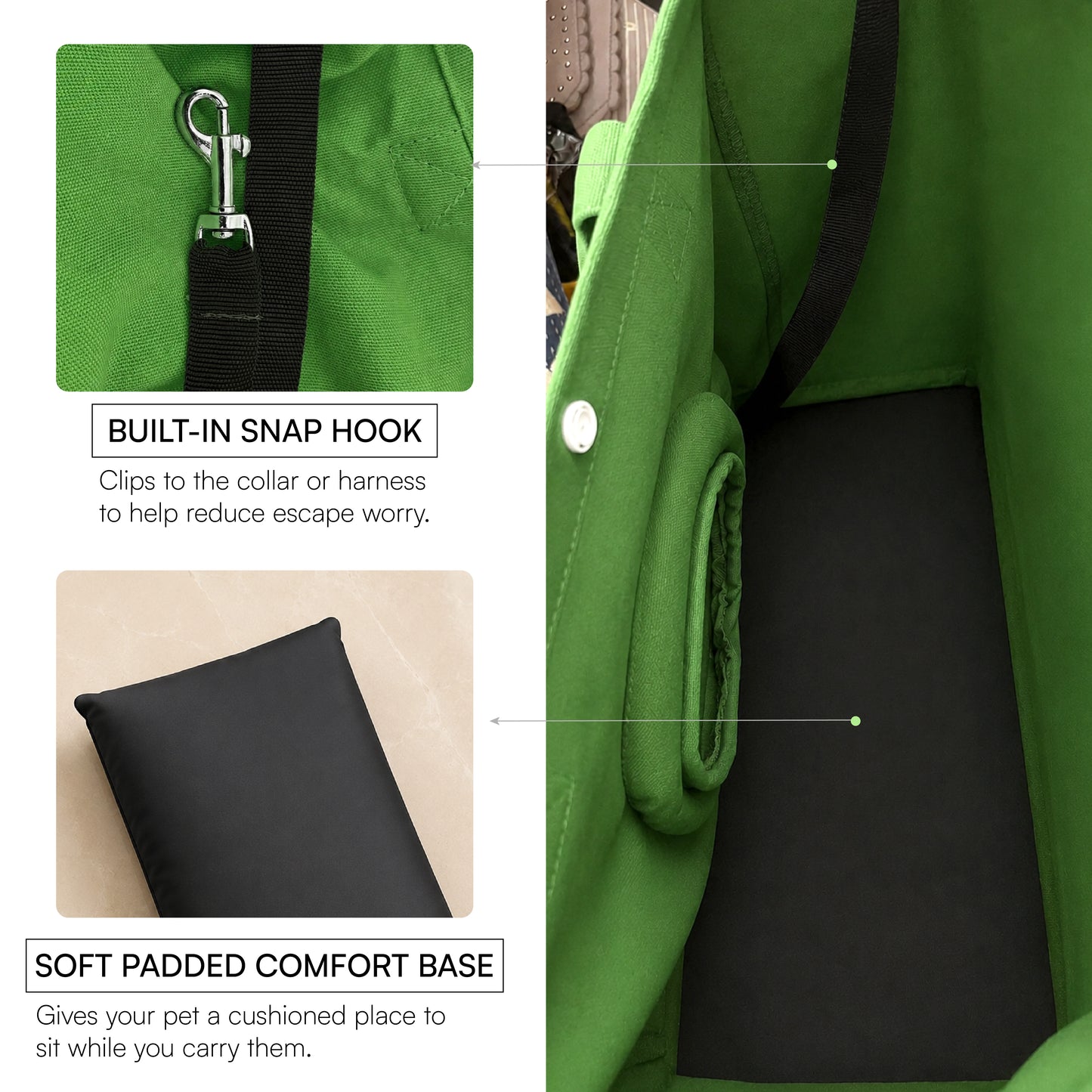 PocketPup Tote Bag - Travel Ready Breathable Tote for Small Pets up to 6.5 kg