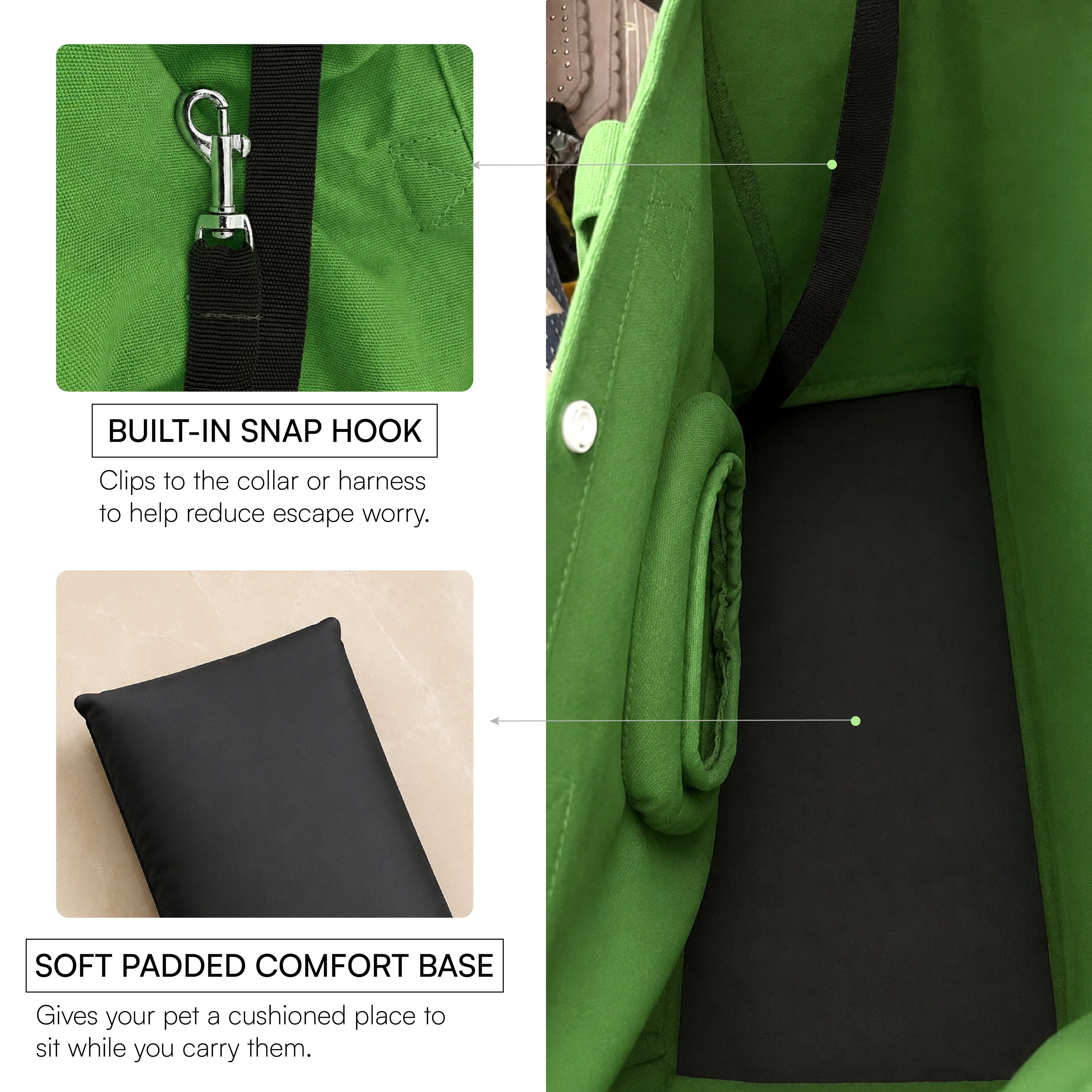 PocketPup Tote Bag - Travel Ready Breathable Tote for Small Pets up to 6.5 kg