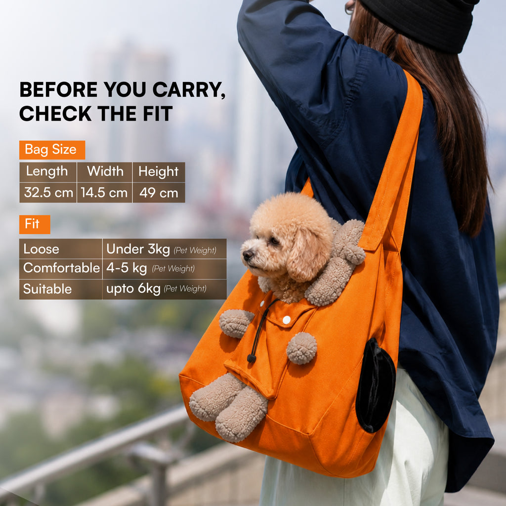 PocketPup Tote Bag - Travel Ready Breathable Tote for Small Pets up to 6.5 kg