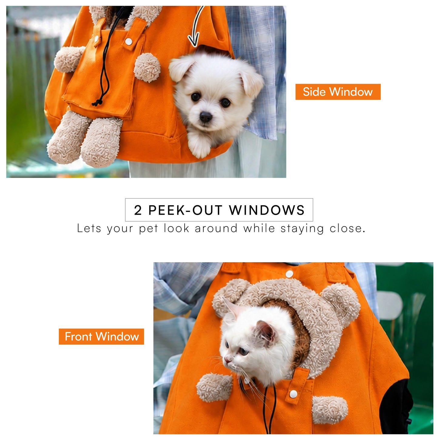 PocketPup Tote Bag - Travel Ready Breathable Tote for Small Pets up to 6.5 kg