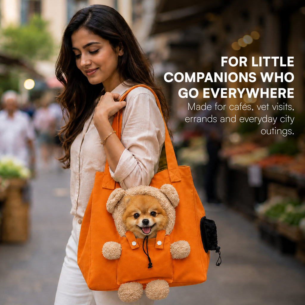 PocketPup Tote Bag - Travel Ready Breathable Tote for Small Pets up to 6.5 kg