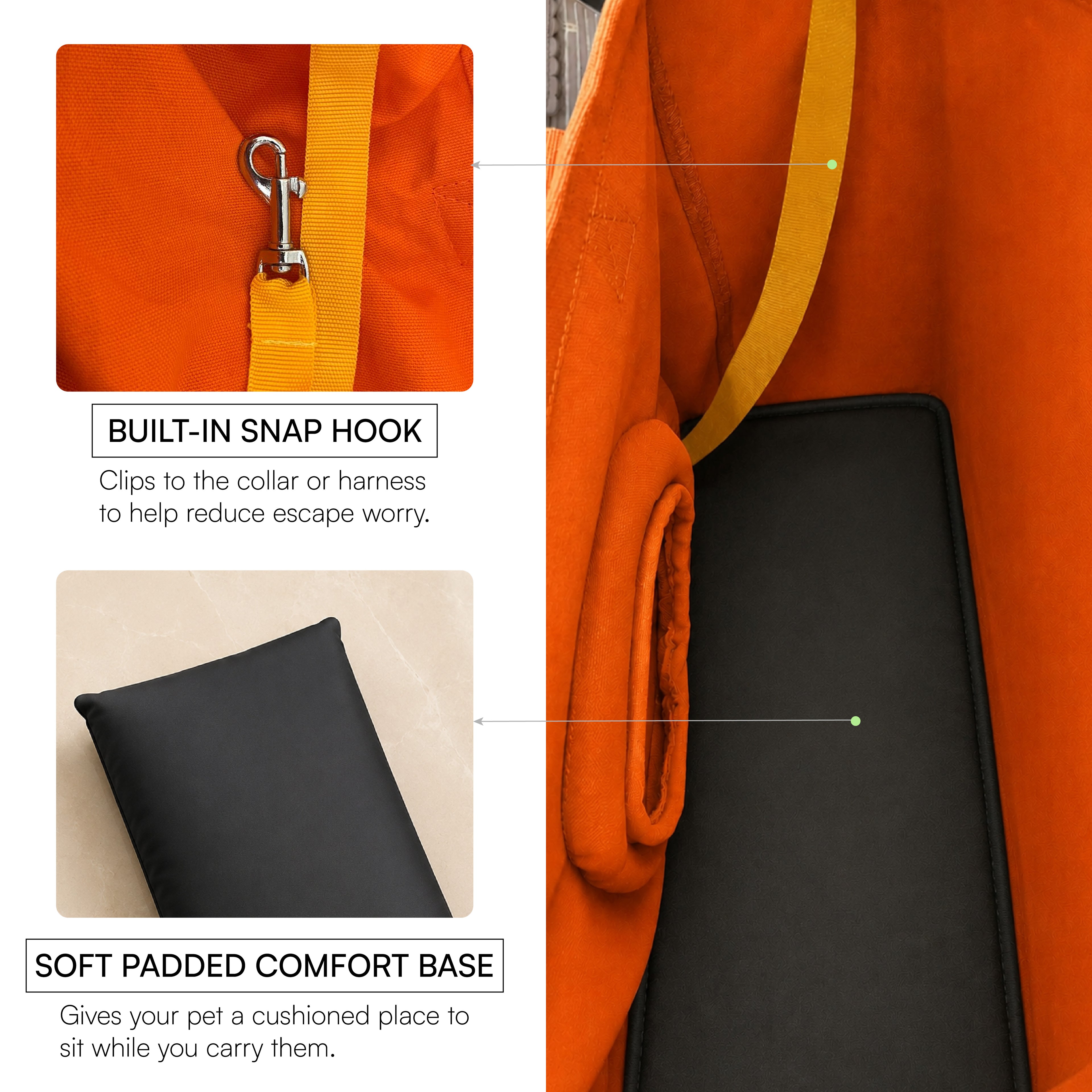 PocketPup Tote Bag - Travel Ready Breathable Tote for Small Pets up to 6.5 kg