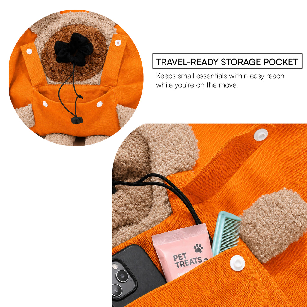 PocketPup Tote Bag - Travel Ready Breathable Tote for Small Pets up to 6.5 kg