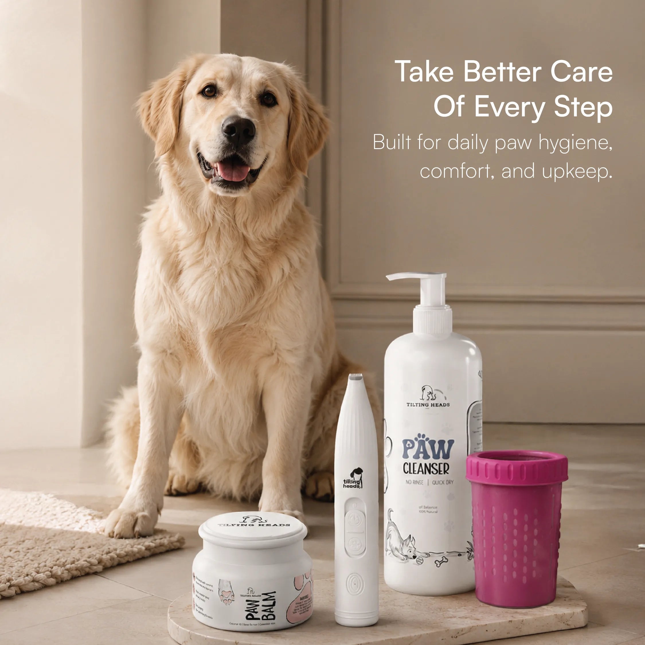 Paw Care Kit | Clean, Moisturize & Trim Paws After Walks | Complete Daily Paw Hygiene Set