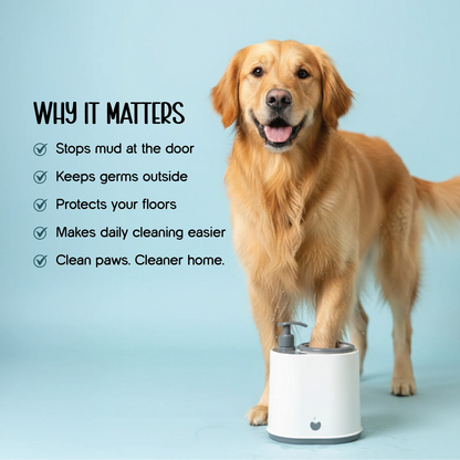 PawTech Cleaner– Electric Pet Paw Cleaning Device with 500ml Pet Paw Cleaning Solution