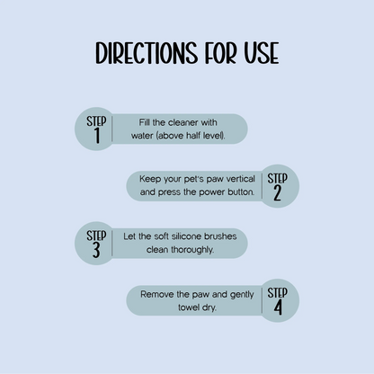 PawTech Cleaner– Electric Pet Paw Cleaning Device with 500ml Pet Paw Cleaning Solution