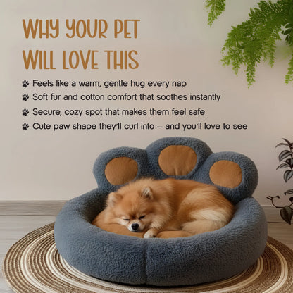Pebble Pod | Plush Paw Bed | Washable Comfort for Cats & Small Dogs