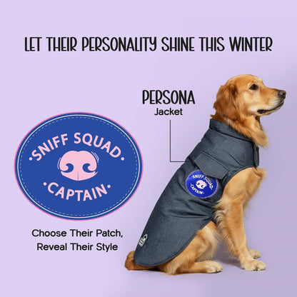 Persona Jacket | Winter Comfort Tailored to Your Pet’s Unique Personality | Denim Look | Soft Puffer Lining - Tilting Heads