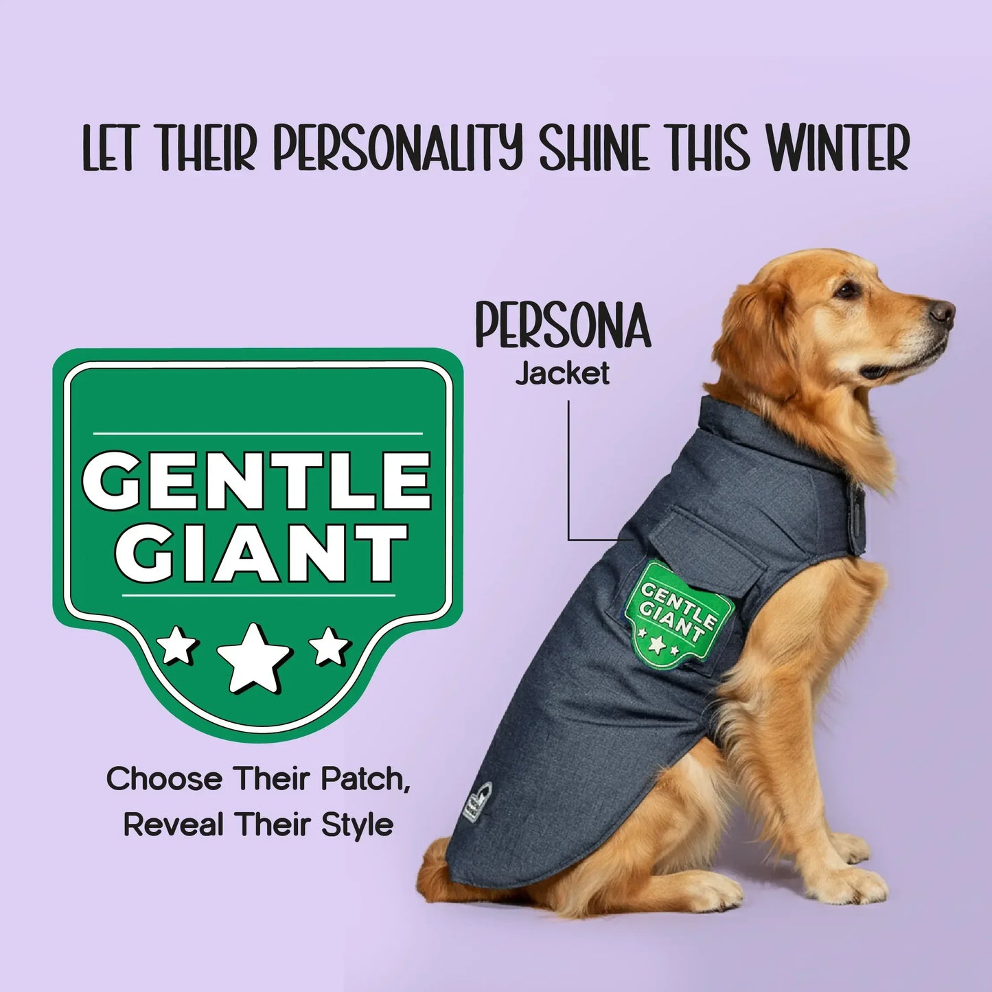 Persona Jacket | Winter Comfort Tailored to Your Pet’s Unique Personality | Denim Look | Soft Puffer Lining - Tilting Heads
