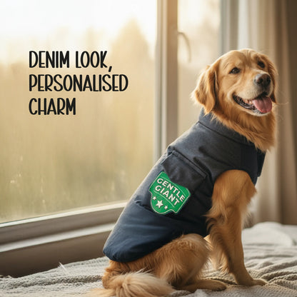 Persona Jacket | Winter Comfort Tailored to Your Pet’s Unique Personality | Denim Look | Soft Puffer Lining