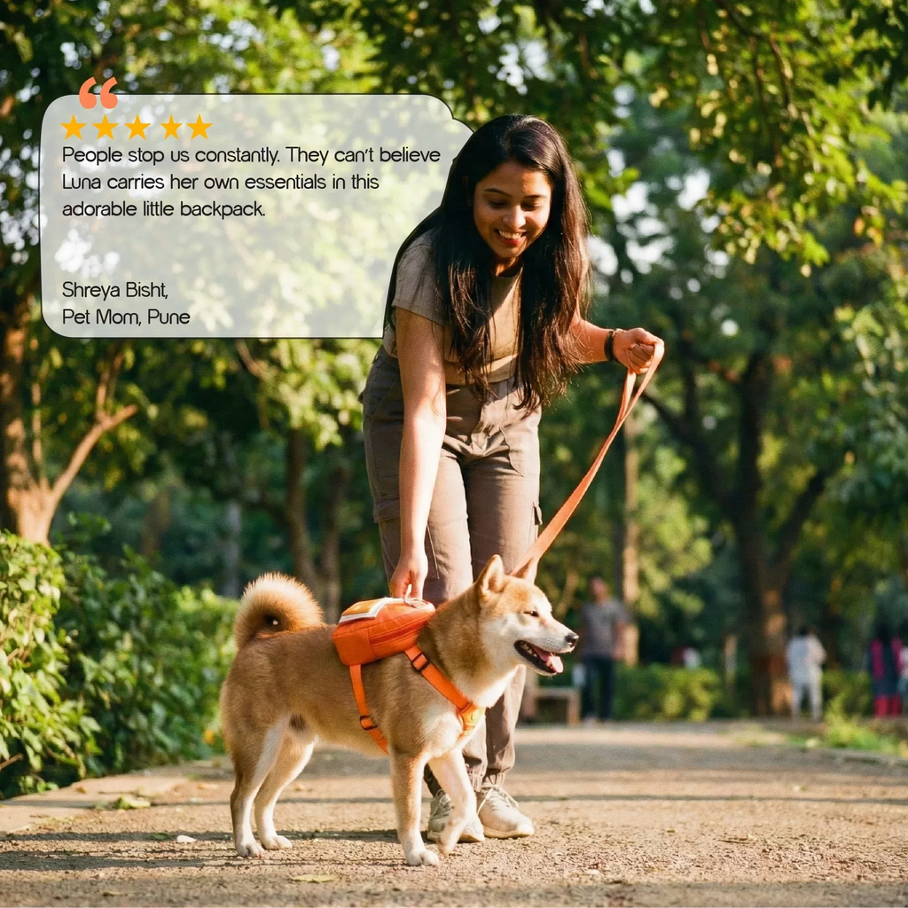 PetCore Satchel | With Matching Leash | Their Own Backpack | Easy Walk Control - Tilting Heads