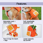 PetCore Satchel | With Matching Leash | Their Own Backpack | Easy Walk Control - Tilting Heads