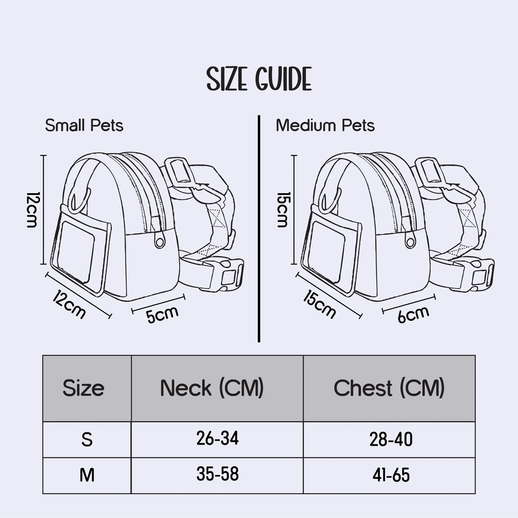 PetCore Satchel | With Matching Leash | Their Own Backpack | Easy Walk Control - Tilting Heads