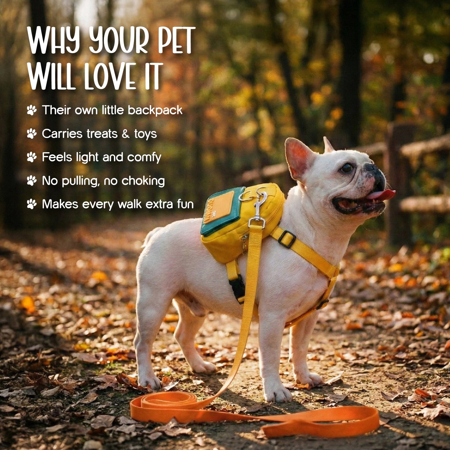 PetCore Satchel | With Matching Leash | Their Own Backpack | Easy Walk Control