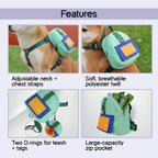 PetCore Satchel | With Matching Leash | Their Own Backpack | Easy Walk Control - Tilting Heads