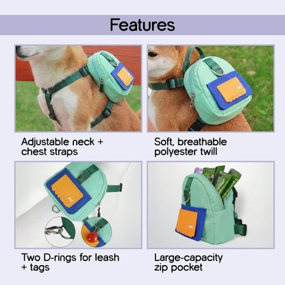 PetCore Satchel | With Matching Leash | Their Own Backpack | Easy Walk Control