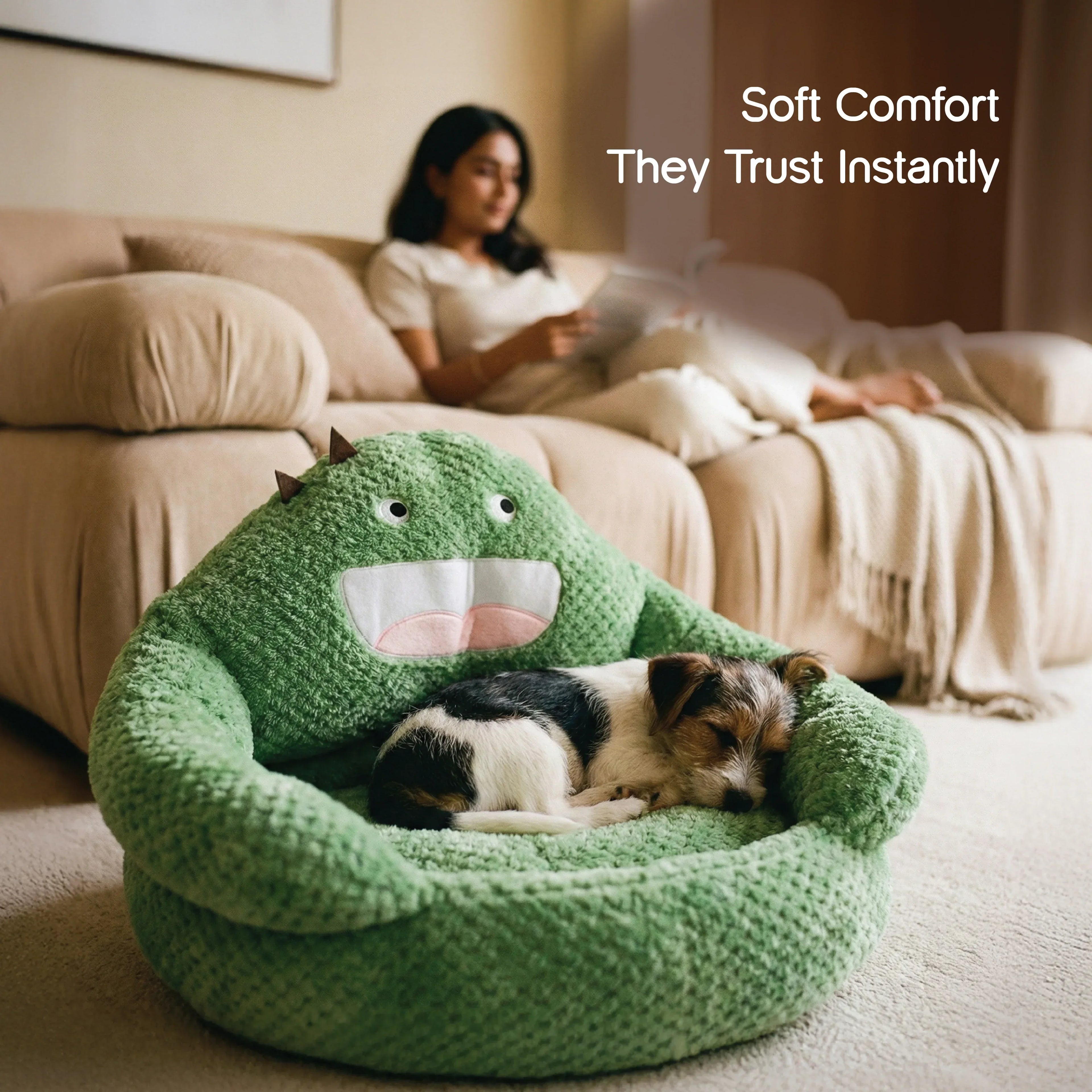 Plume Bed – Ultra-Soft Calming Bed for Cats & Small Pets - Tilting Heads