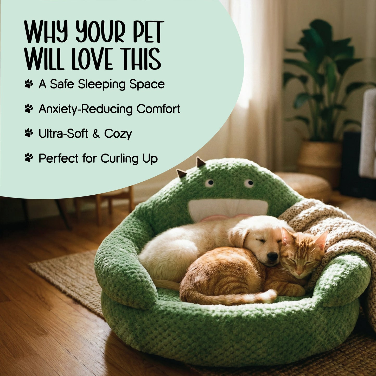 Plume Bed – Ultra-Soft Calming Bed for Cats & Small Pets - Tilting Heads