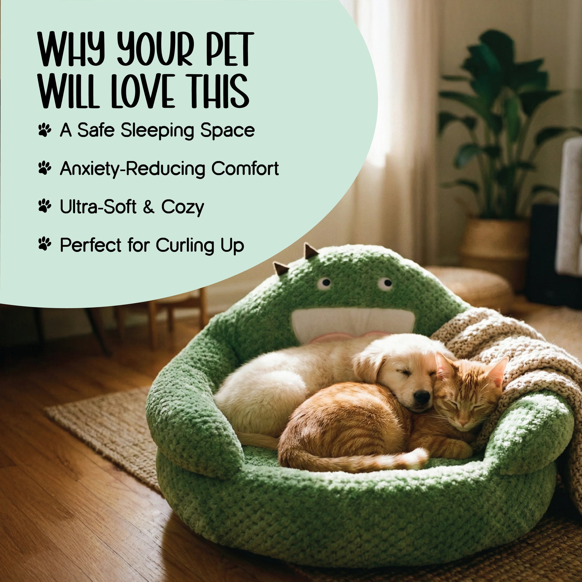 Plume Bed – Ultra-Soft Calming Bed for Cats & Small Pets - Tilting Heads