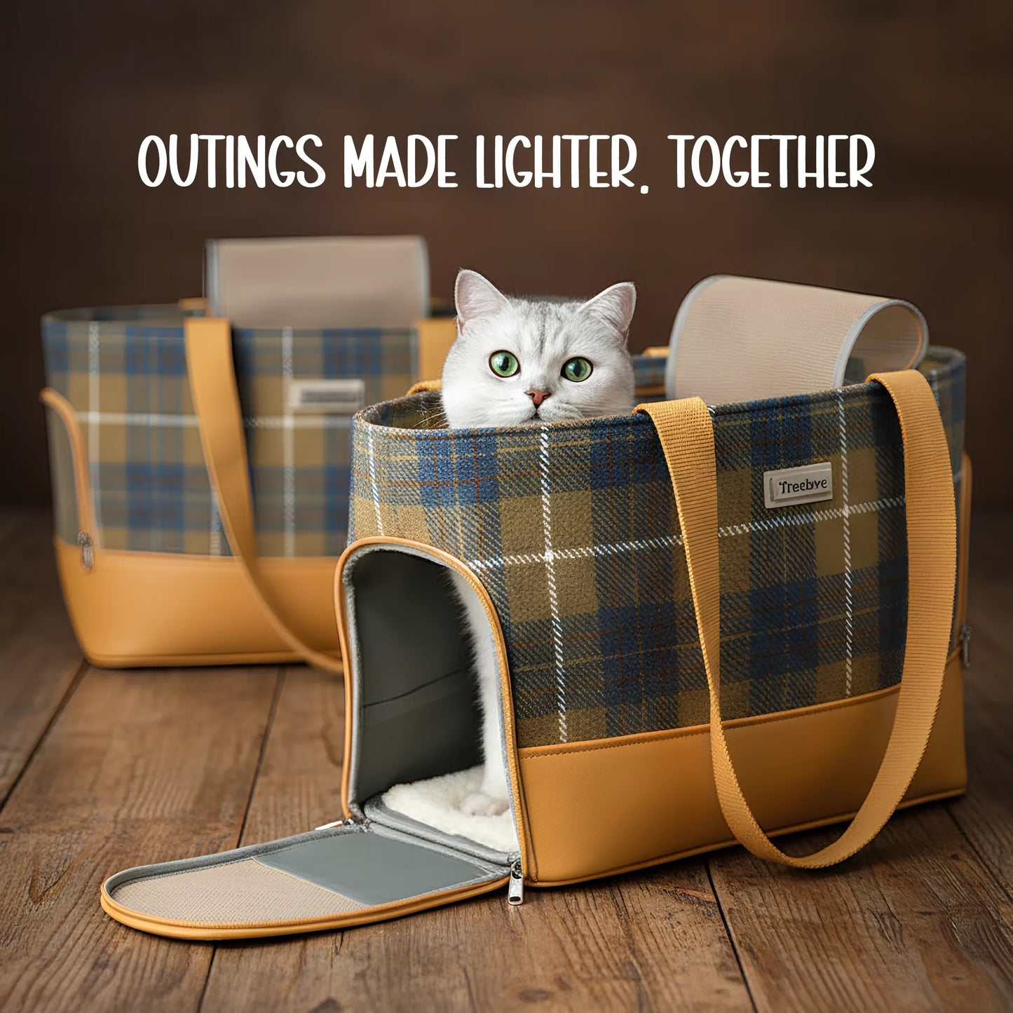 Pomelo Carrier Bag | Travel in Comfort | Secure & Stylish Pet Carrier - Tilting Heads