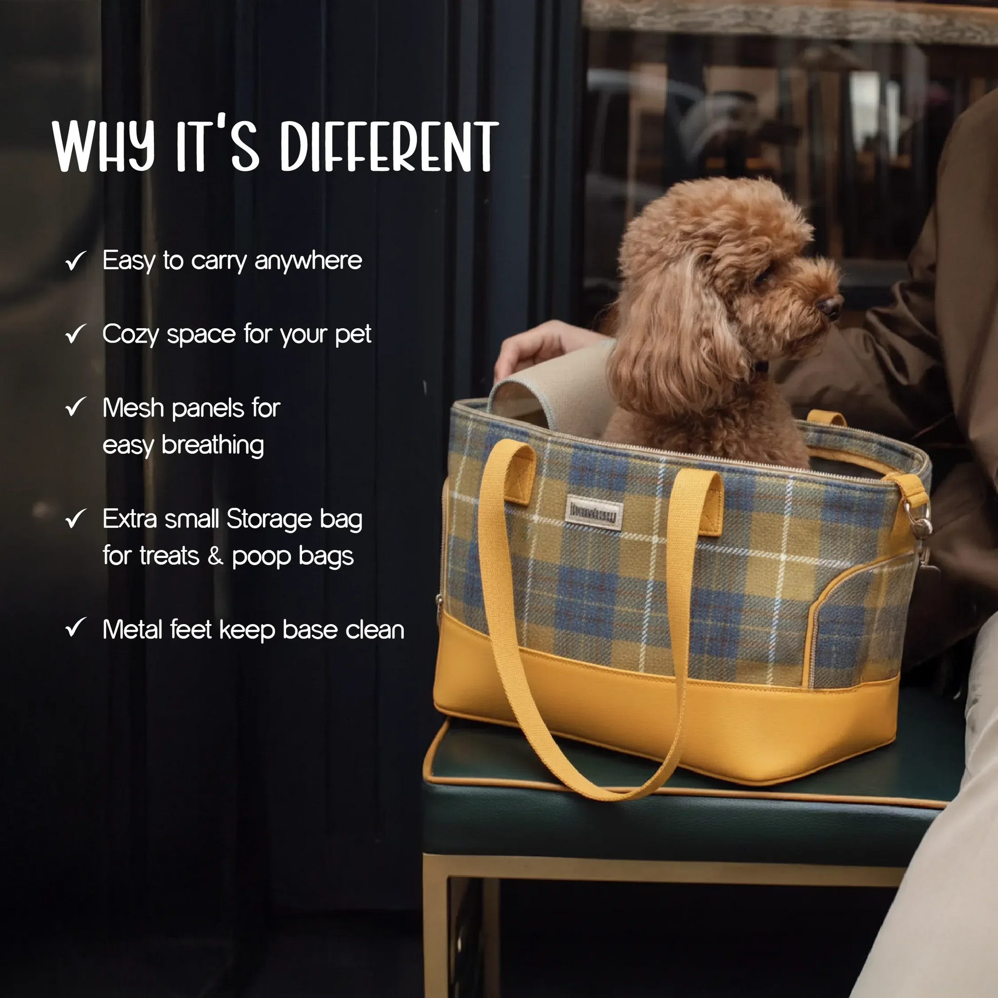 Pomelo Carrier Bag | Travel in Comfort | Secure & Stylish Pet Carrier - Tilting Heads