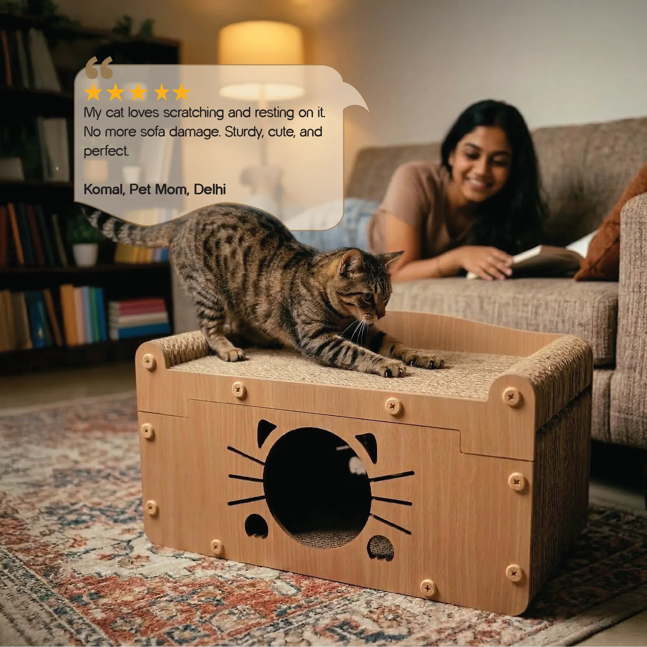 Purr Den Cat Scratcher – Scratch, Play & Lounge in One Cozy Hideout