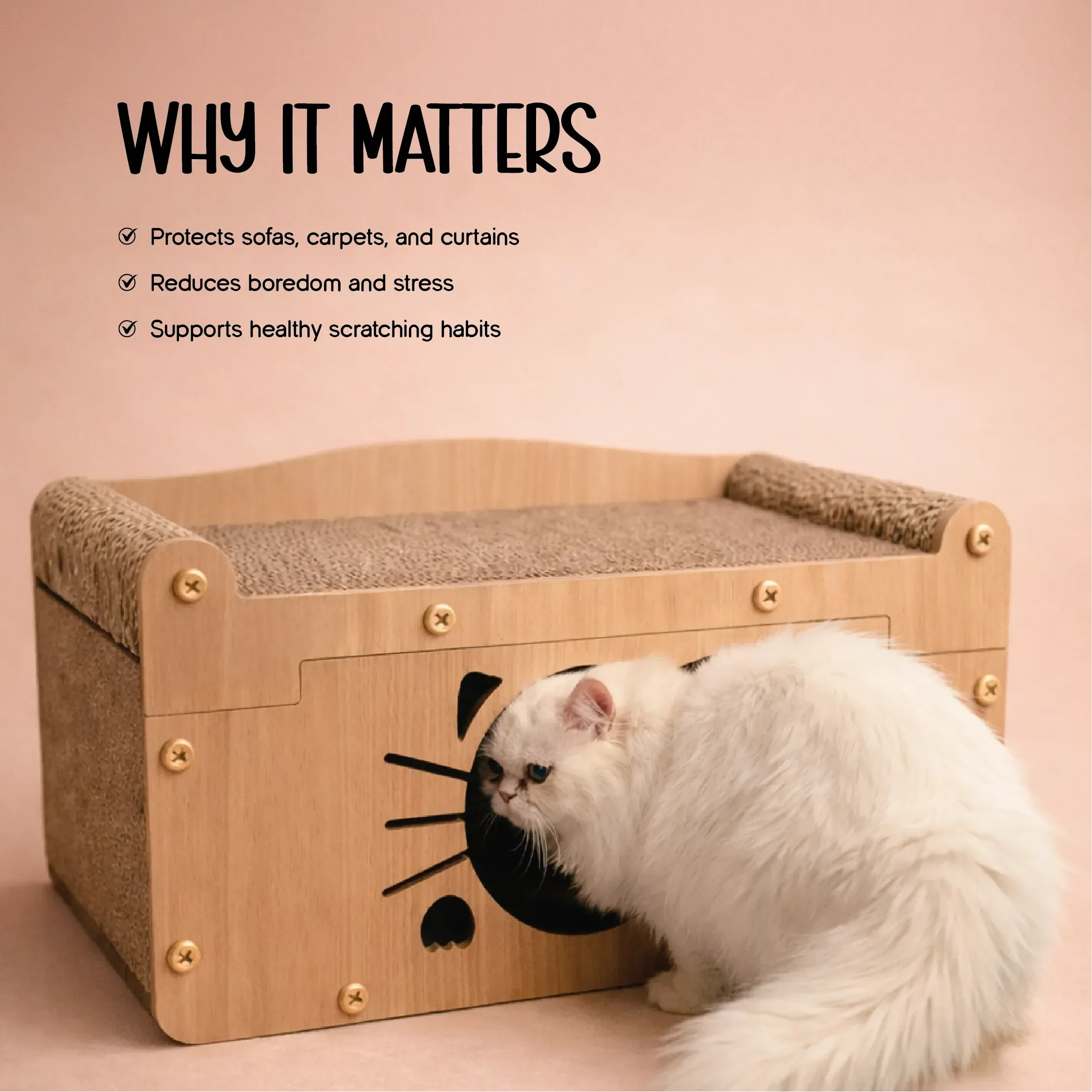 Purr Den Cat Scratcher – Scratch, Play & Lounge in One Cozy Hideout