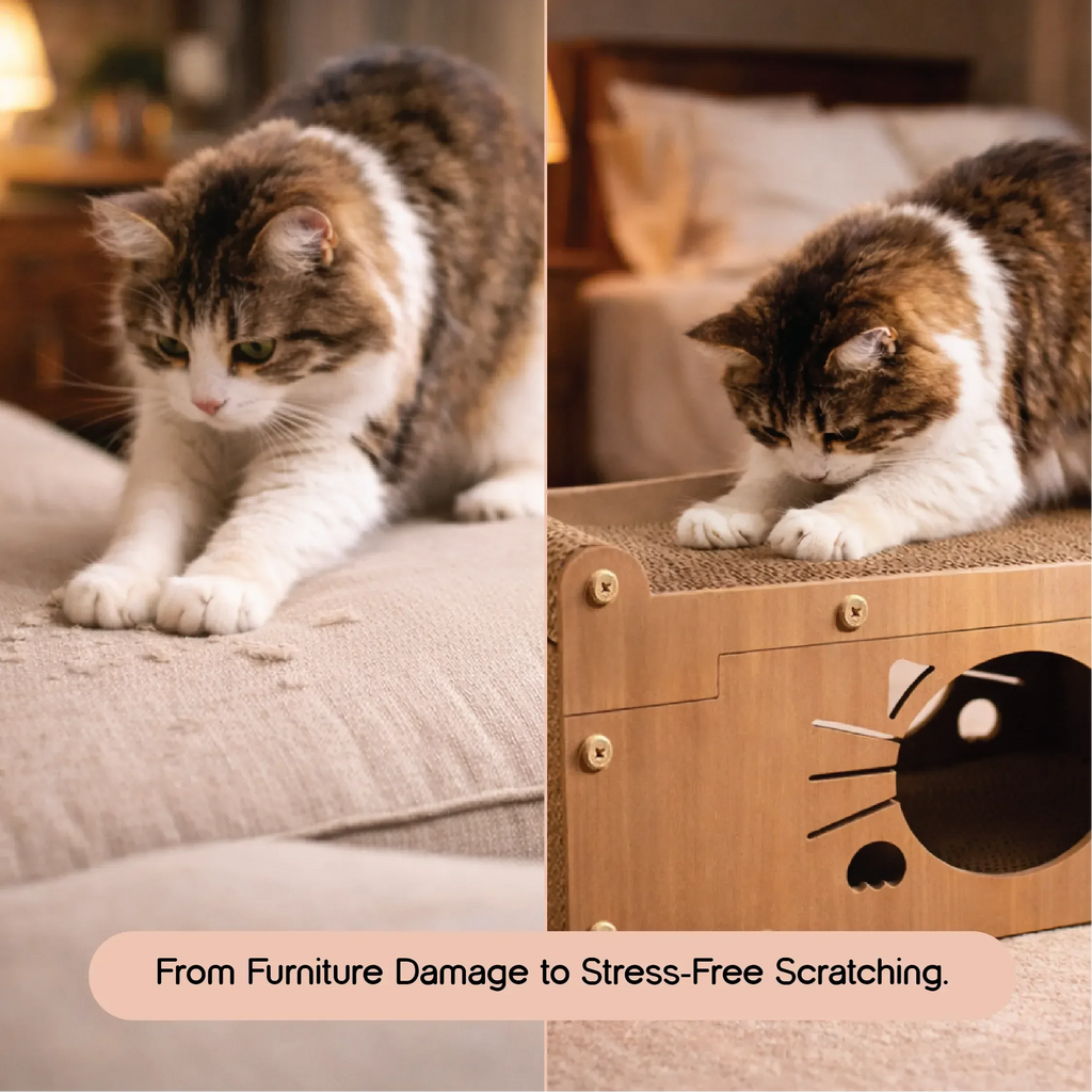 Purr Den Cat Scratcher – Scratch, Play & Lounge in One Cozy Hideout