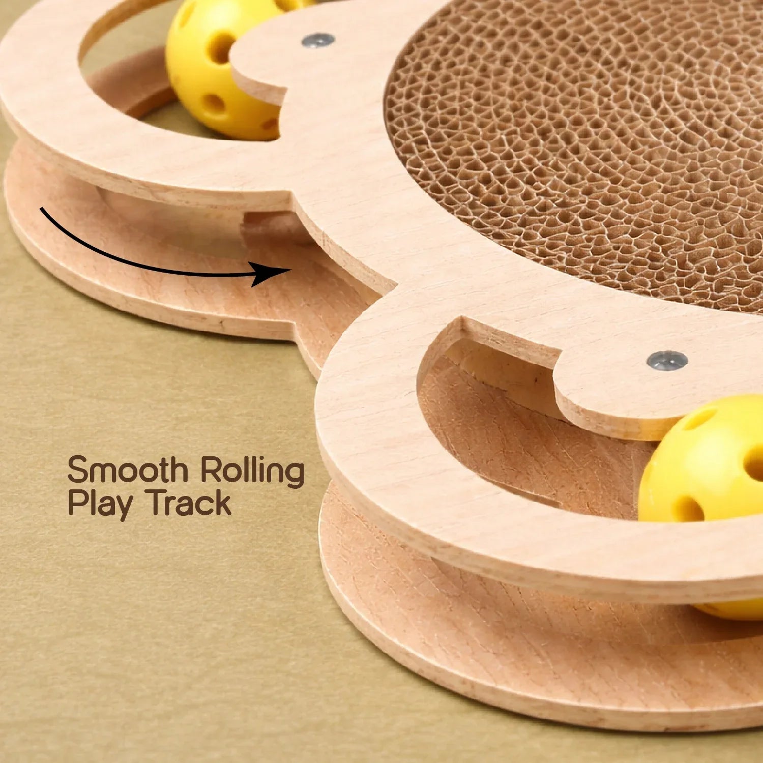 Quad Spin Scratcher – Interactive Scratching & Rolling Play Toy for Cats
