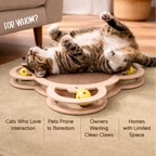 Quad Spin Scratcher – Interactive Scratching & Rolling Play Toy for Cats