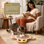 Quad Spin Scratcher – Interactive Scratching & Rolling Play Toy for Cats