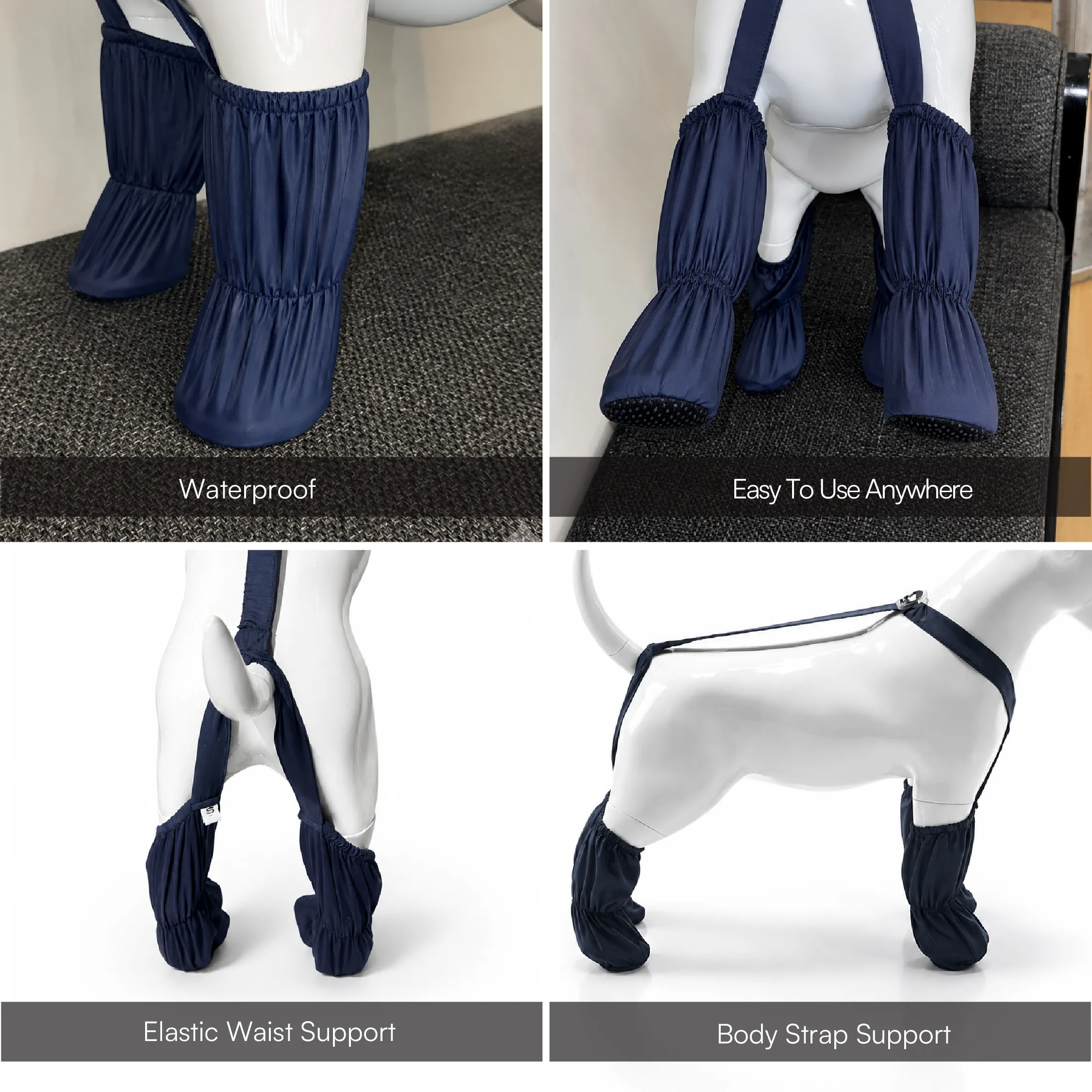 Pawveralls Suspender Boots For Dogs | Secure, Flexible & Weather-Ready | For Daily Walks & Outdoor Adventures| All-Terrain