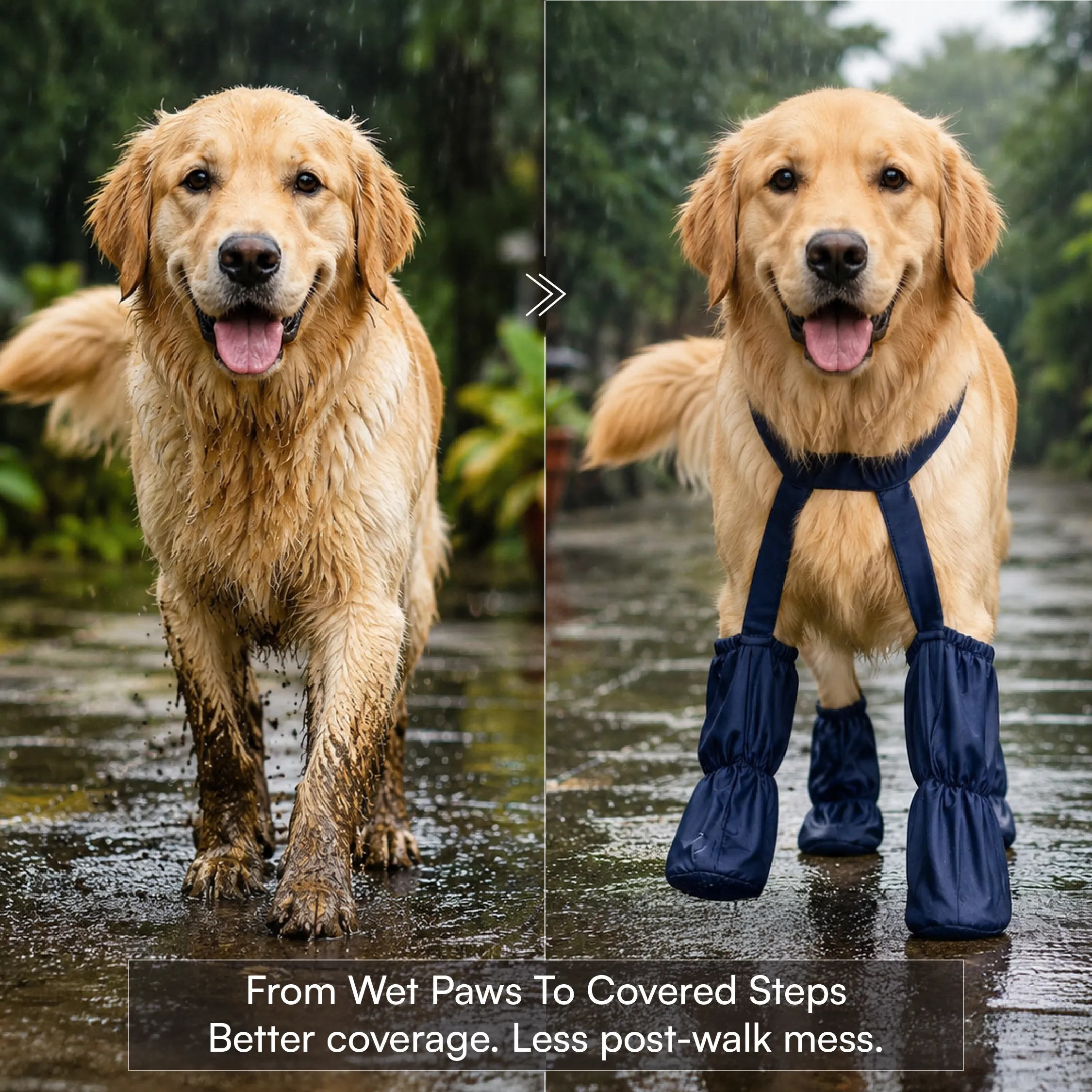 Pawveralls Suspender Boots For Dogs | Secure, Flexible & Weather-Ready | For Daily Walks & Outdoor Adventures| All-Terrain