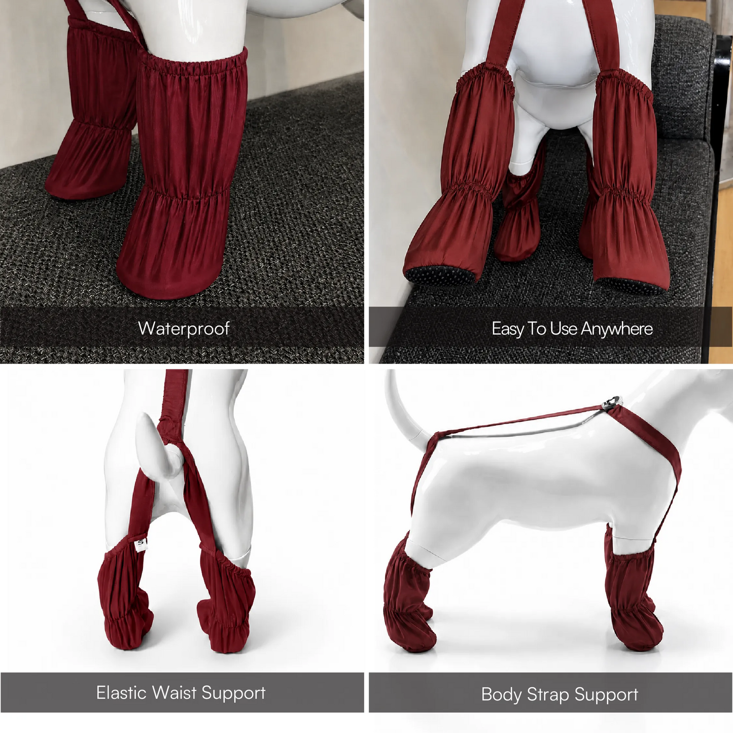 Pawveralls Suspender Boots For Dogs | Secure, Flexible & Weather-Ready | For Daily Walks & Outdoor Adventures| All-Terrain