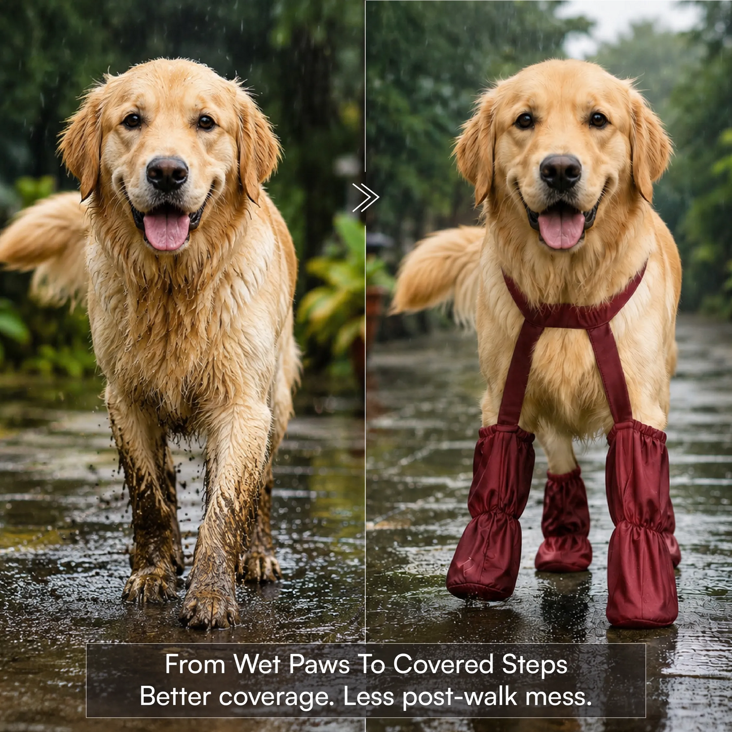 Pawveralls Suspender Boots For Dogs | Secure, Flexible & Weather-Ready | For Daily Walks & Outdoor Adventures| All-Terrain
