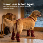 Pawveralls Suspender Boots For Dogs | Secure, Flexible & Weather-Ready | For Daily Walks & Outdoor Adventures| All-Terrain