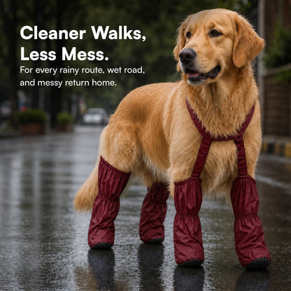 Pawveralls Suspender Boots For Dogs | Secure, Flexible & Weather-Ready | For Daily Walks & Outdoor Adventures| All-Terrain