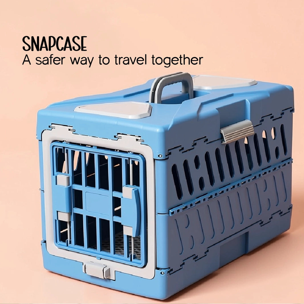 SnapCase | Foldable Pet Carrier – Safe, Airy & Travel-Ready Comfort