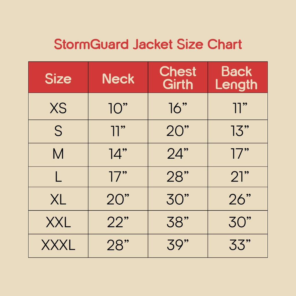 StormGuard Jacket | Dog Raincoat | For Breezy Walks in Rainy Weather