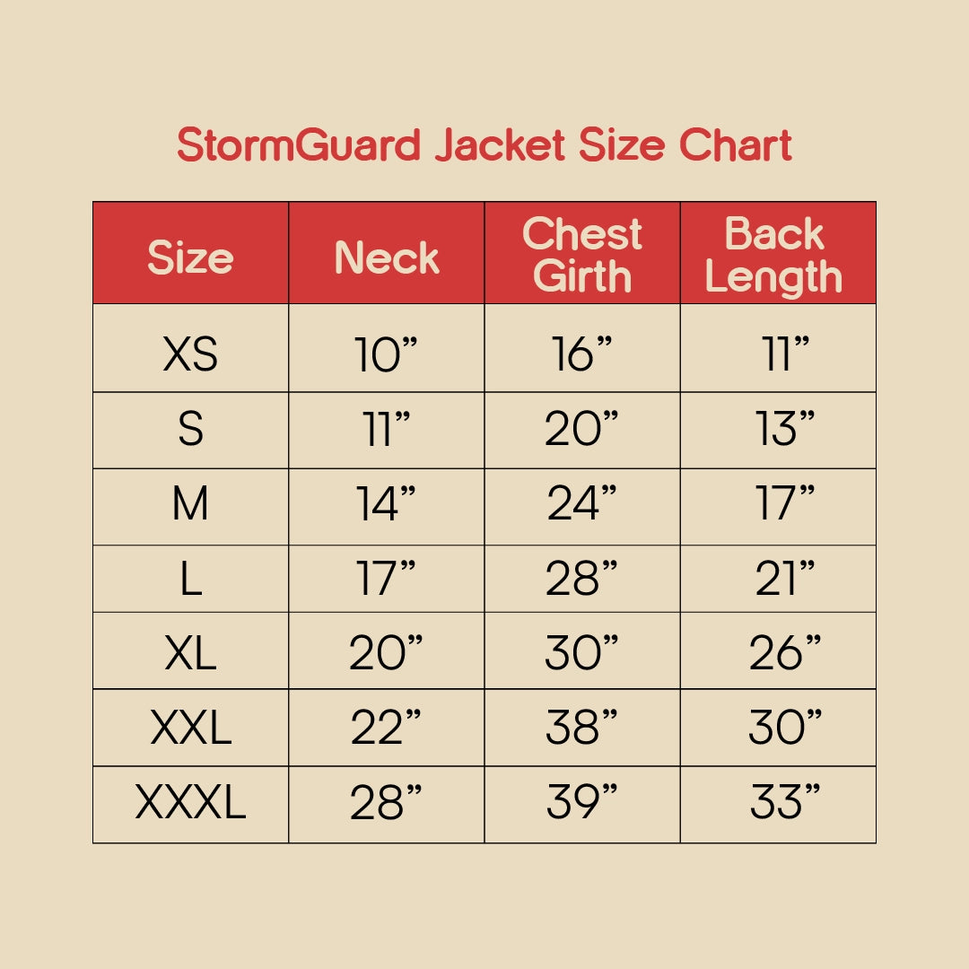 StormGuard Jacket | Dog Raincoat | For Breezy Walks in Rainy Weather