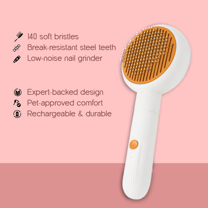 DualGroom Click Brush – Multipurpose Grooming Tool to Brush | Detangle & Grind