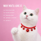 Scarlet Bell Collar – Handcrafted Woven Collar for Pets