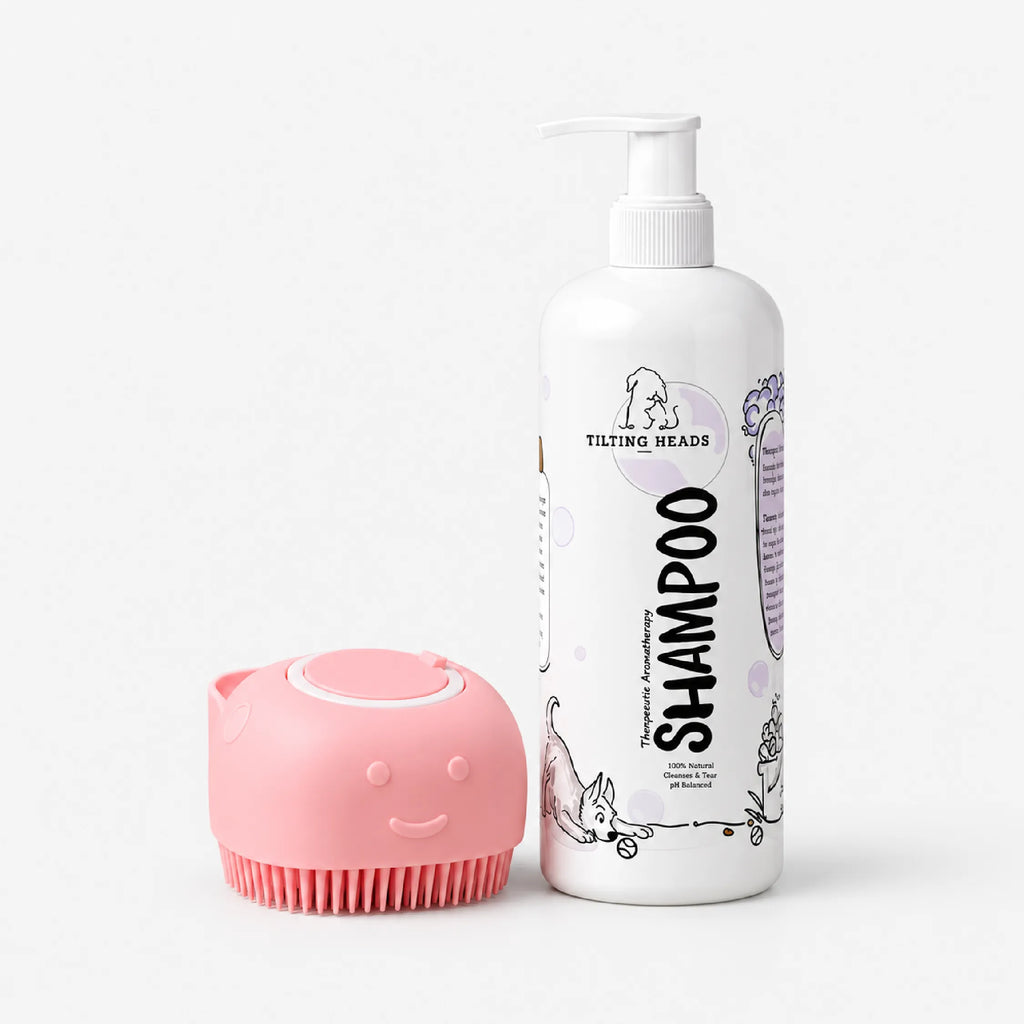 ScrubEase Bath Brush + Therapeutic Aromatherapy Shampoo (500 ml)