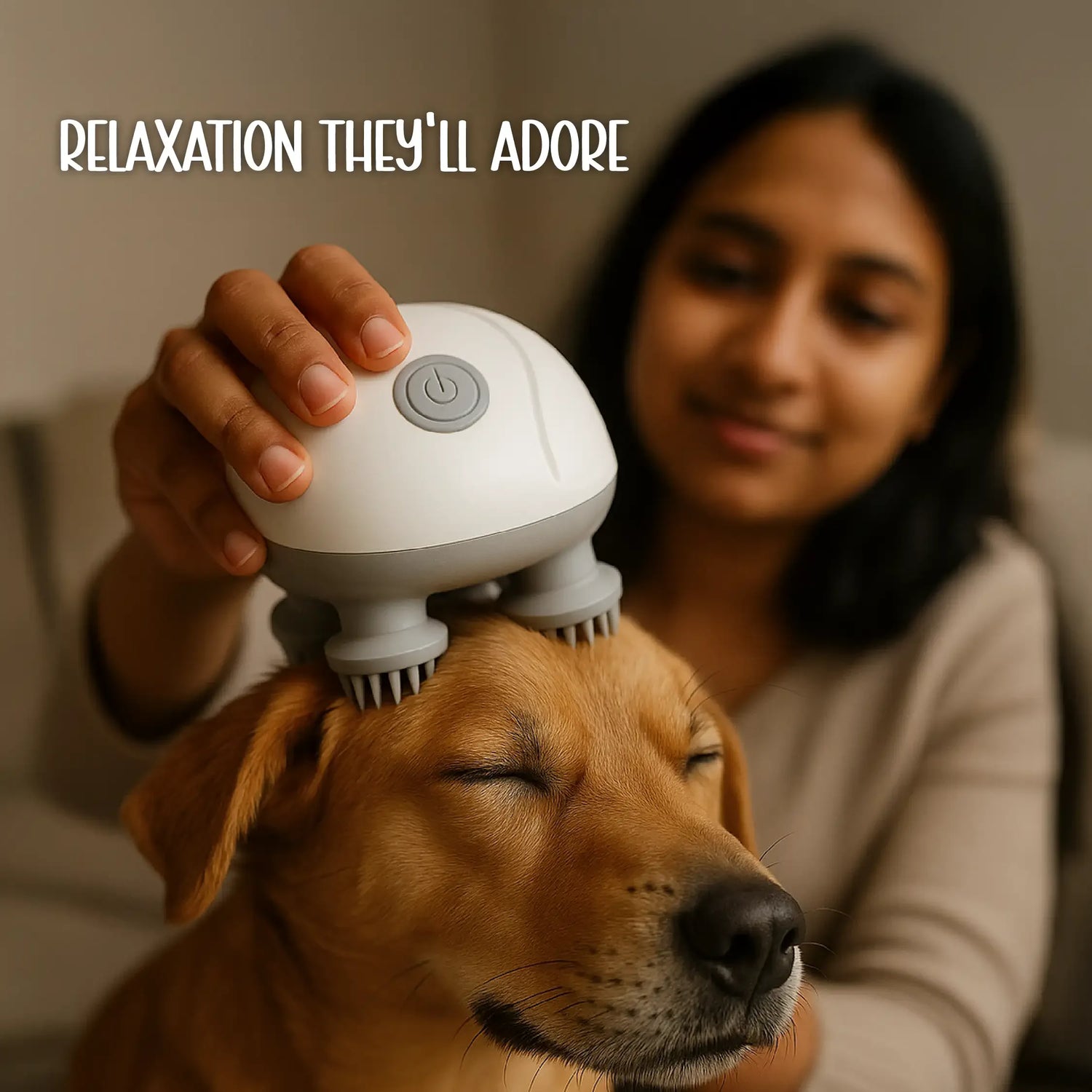 SereniTouch Pet Massager | Stress Relief | Comfort Anywhere - Tilting Heads