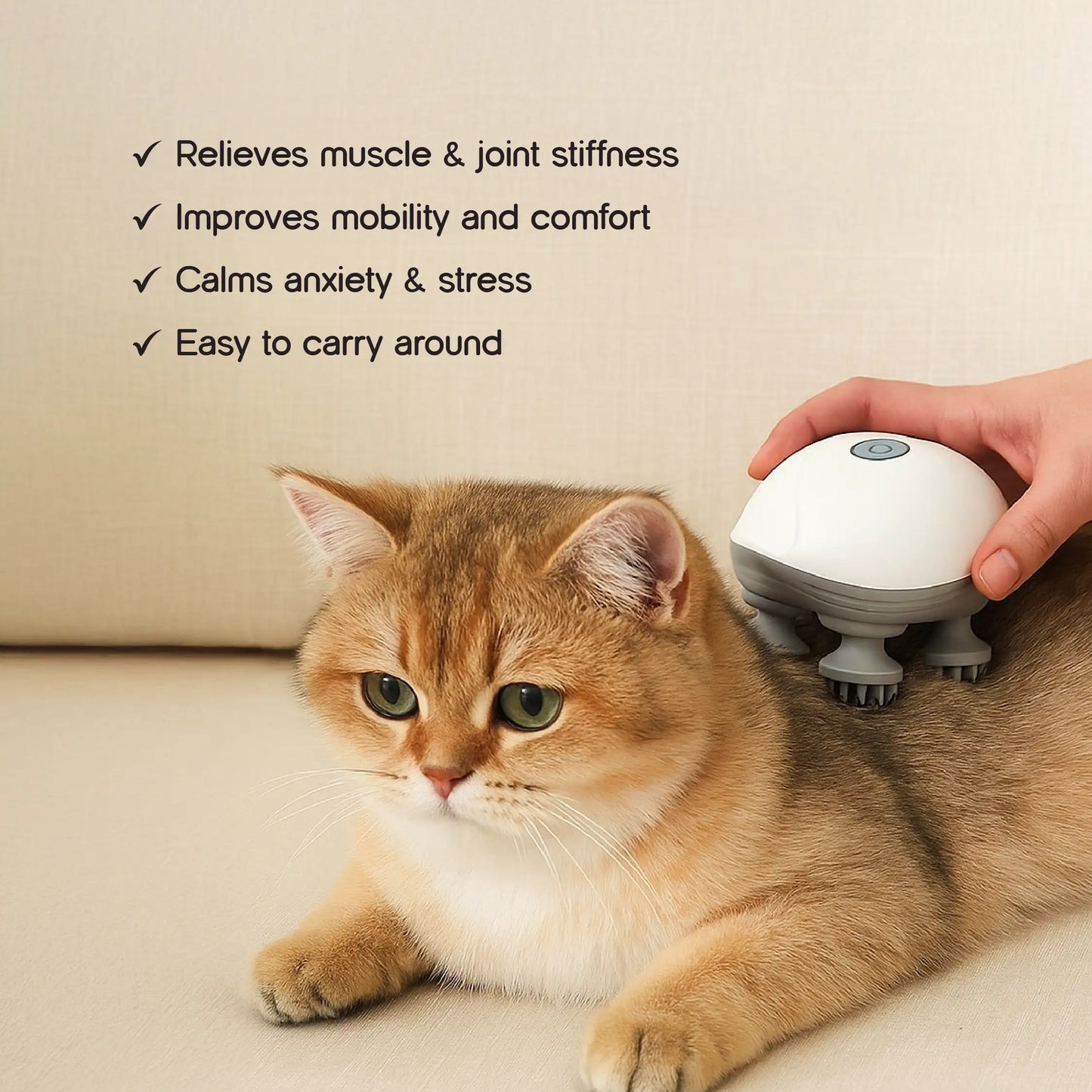 SereniTouch Pet Massager | Stress Relief | Comfort Anywhere