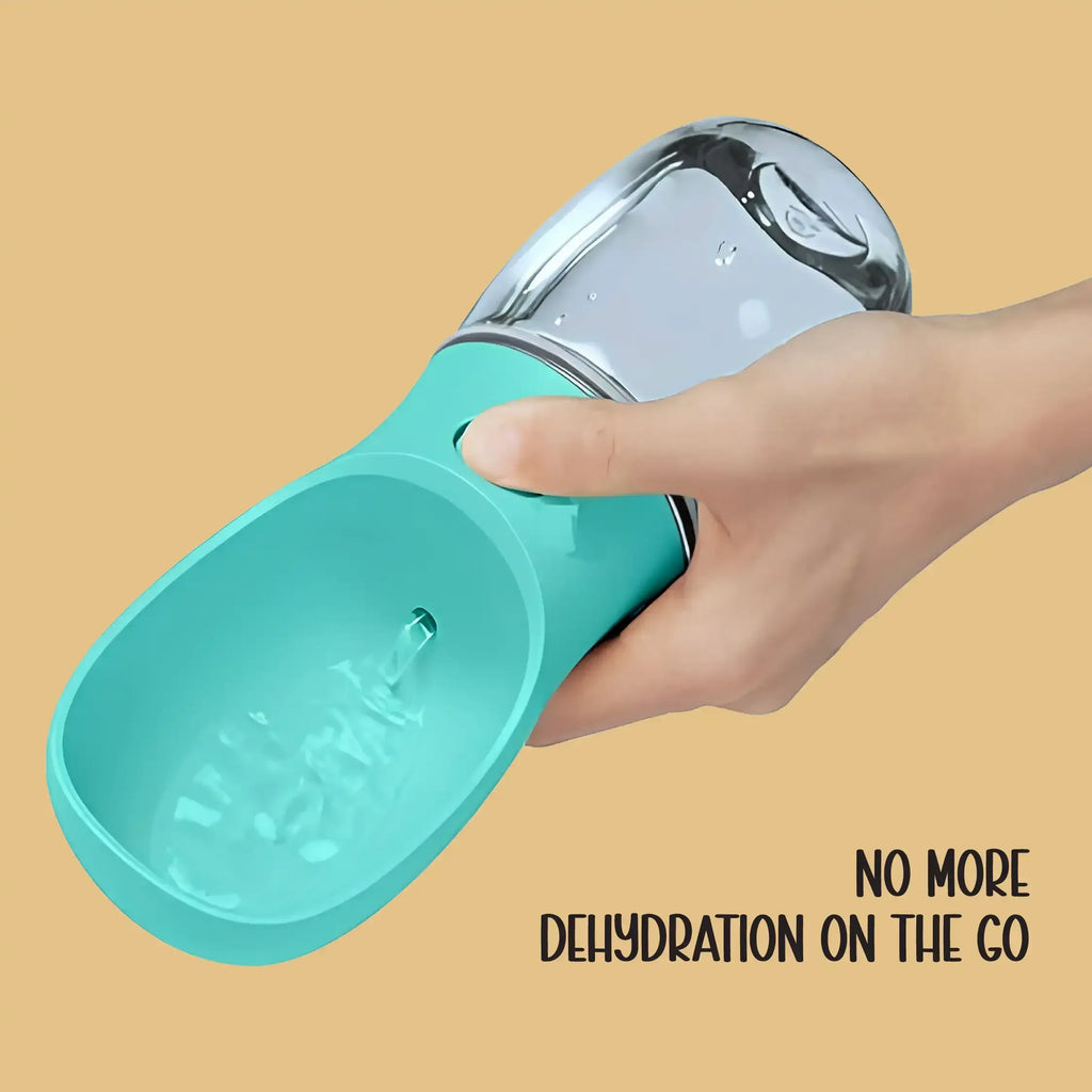 SipMate Water Bottle – Leak Proof Portable Travel Bottle with Built-In Bowl - Tilting Heads