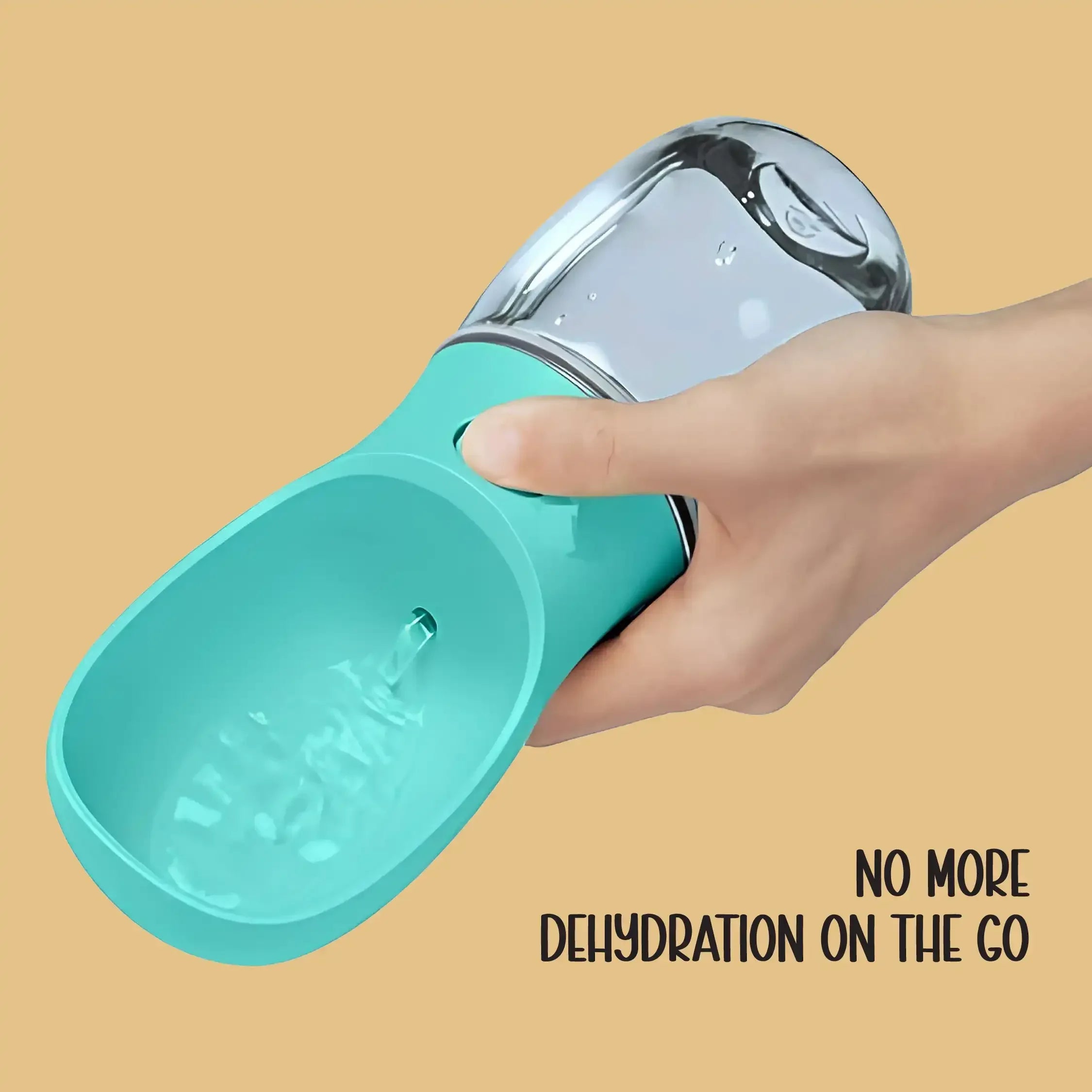 SipMate Water Bottle – Leak Proof Portable Travel Bottle with Built-In Bowl - Tilting Heads