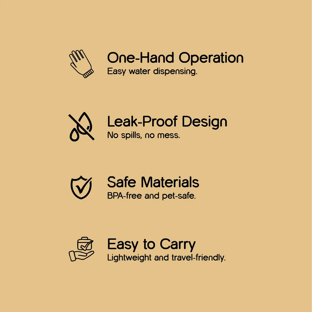 SipMate Water Bottle – Leak Proof Portable Travel Bottle with Built-In Bowl - Tilting Heads