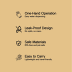 SipMate Water Bottle – Leak Proof Portable Travel Bottle with Built-In Bowl - Tilting Heads
